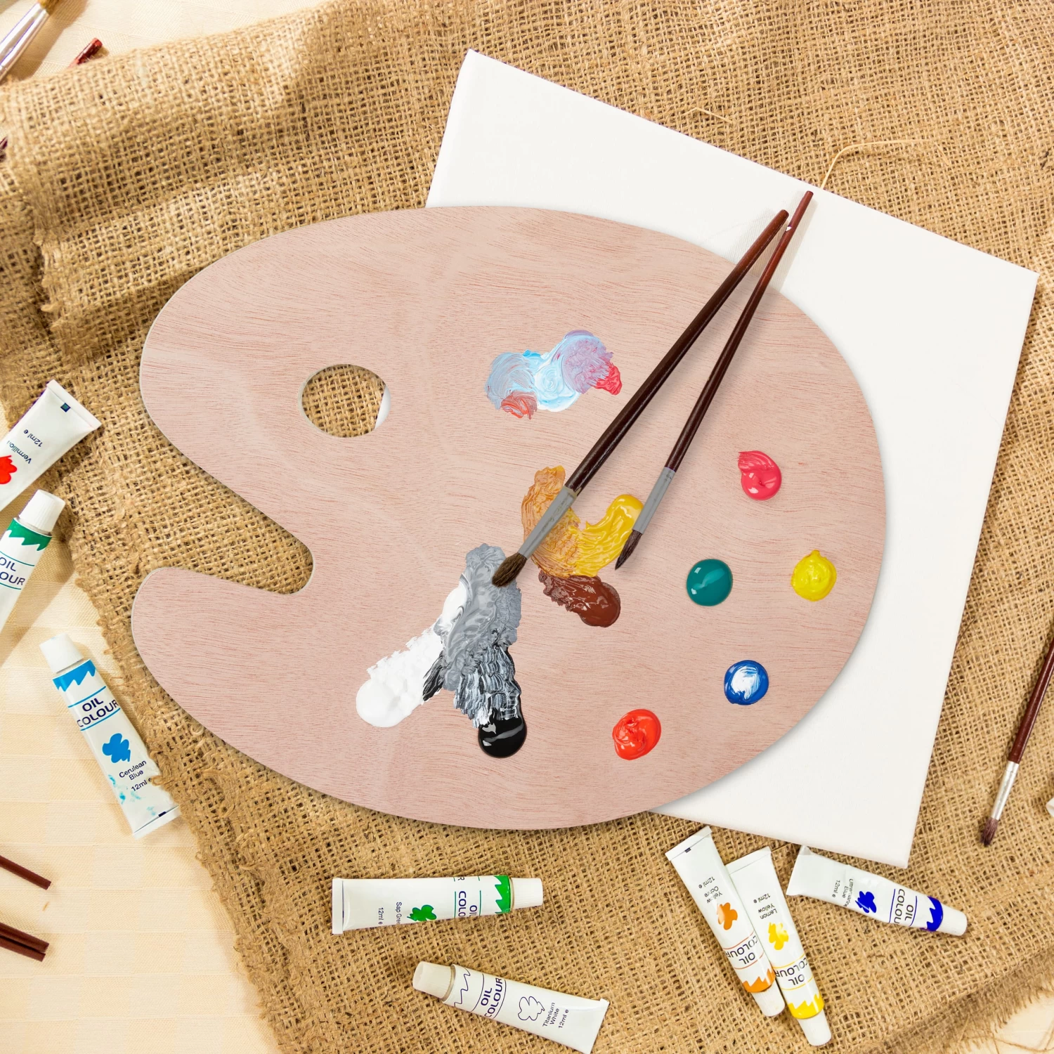 1 X Mischpalette Holz In Natur - 40 X 30 Cm – Bild 2