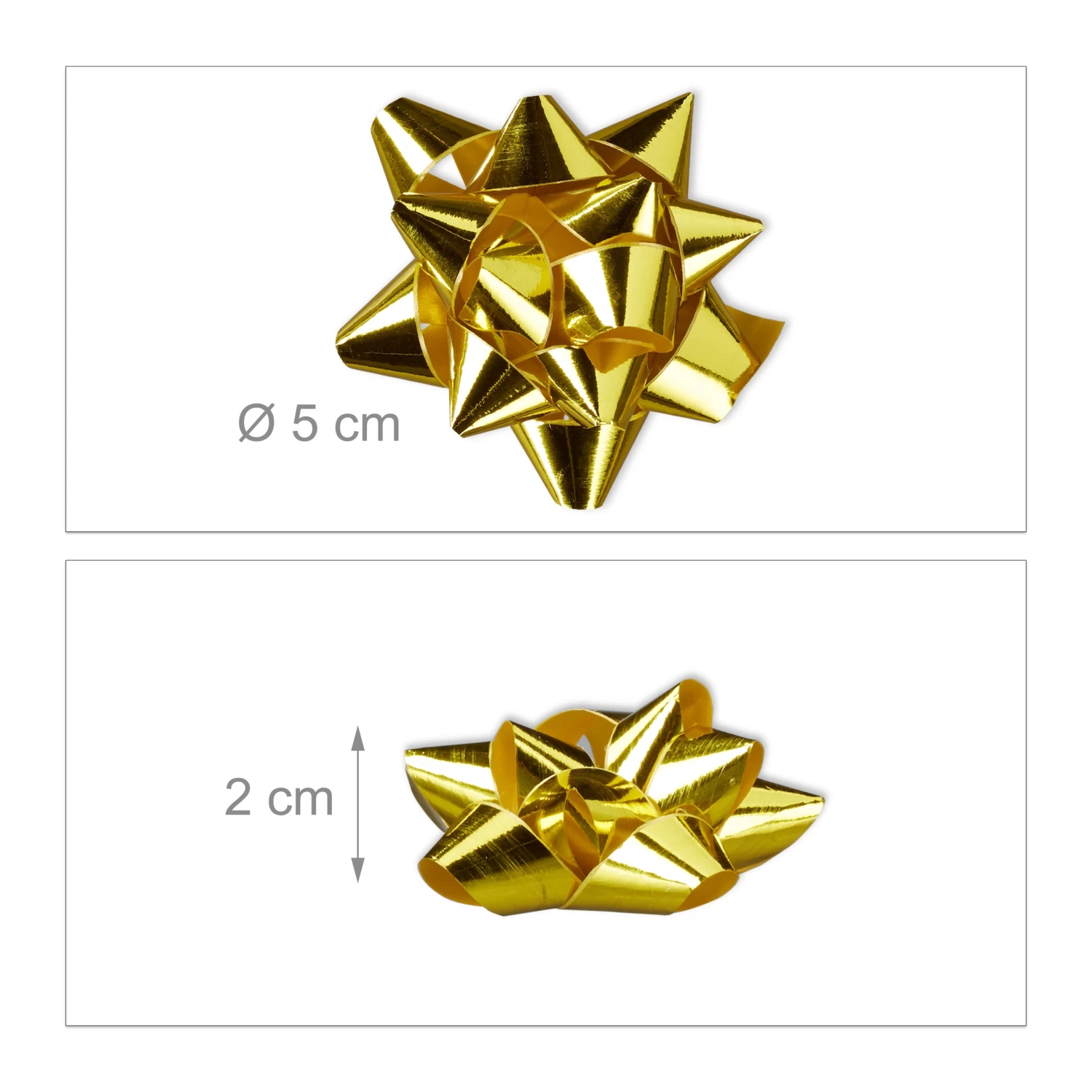 100x Geschenkschleifen In Gold – Bild 4