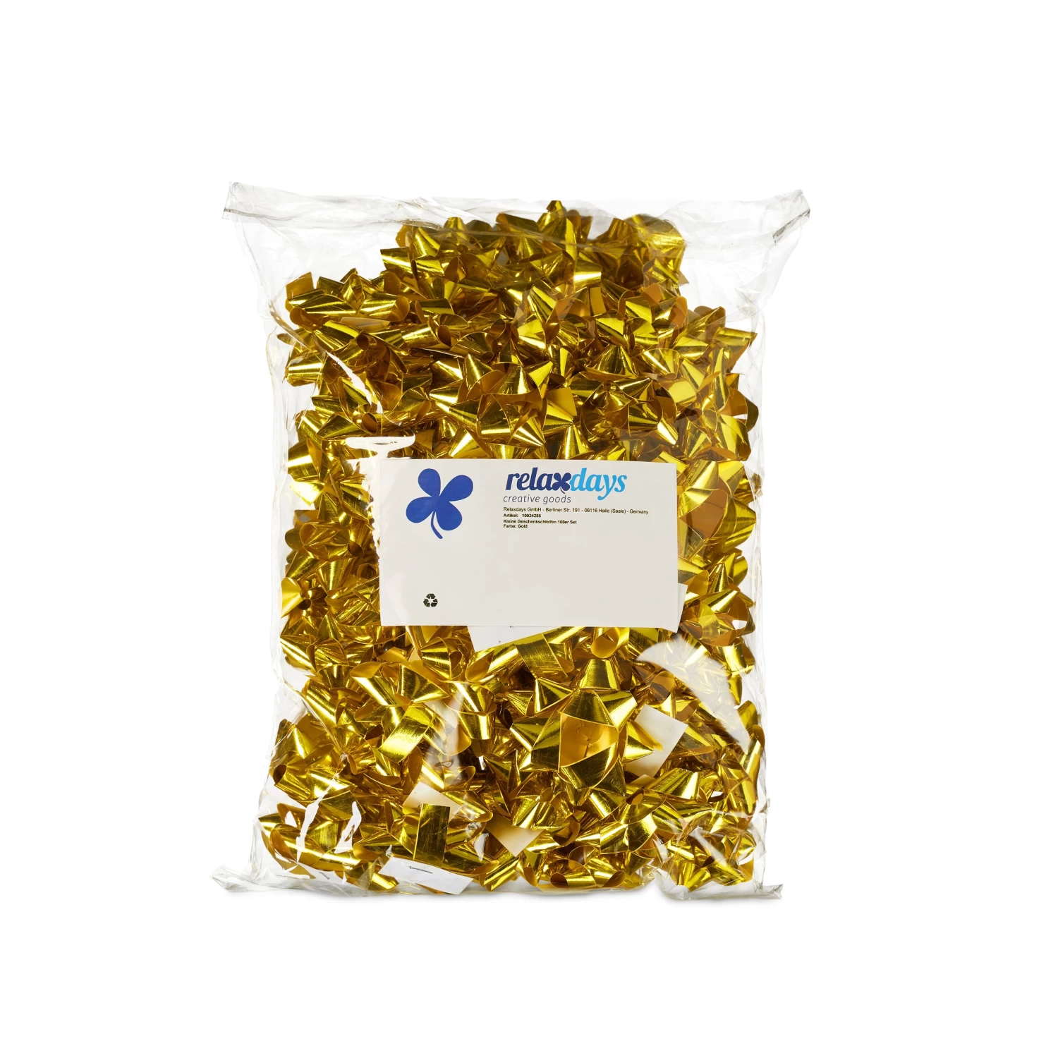 100x Geschenkschleifen In Gold – Bild 7