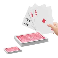 108x Jumbo-Pokerkarten In Bunt - (B)13 X (H)18 Cm