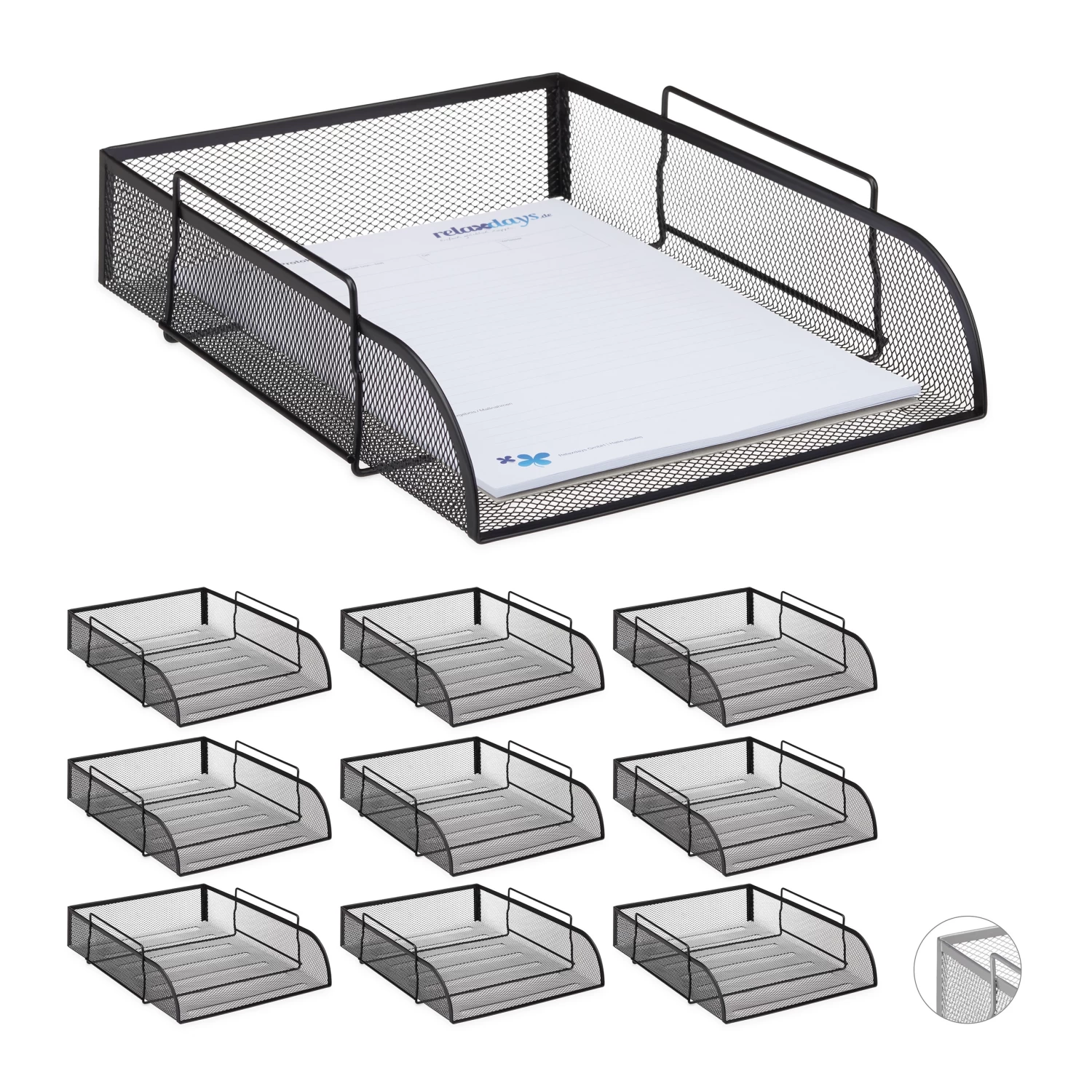 10x Dokumentenablage In Schwarz - DIN A4