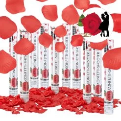 10x Partypopper In Rot