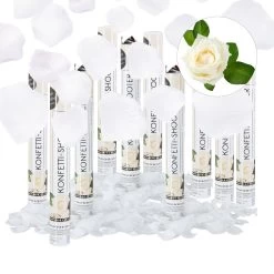 10x Partypopper In Weiß