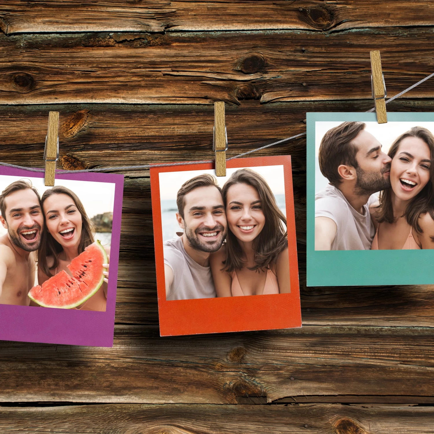 144x Miniholzklammern In Gold – Bild 2