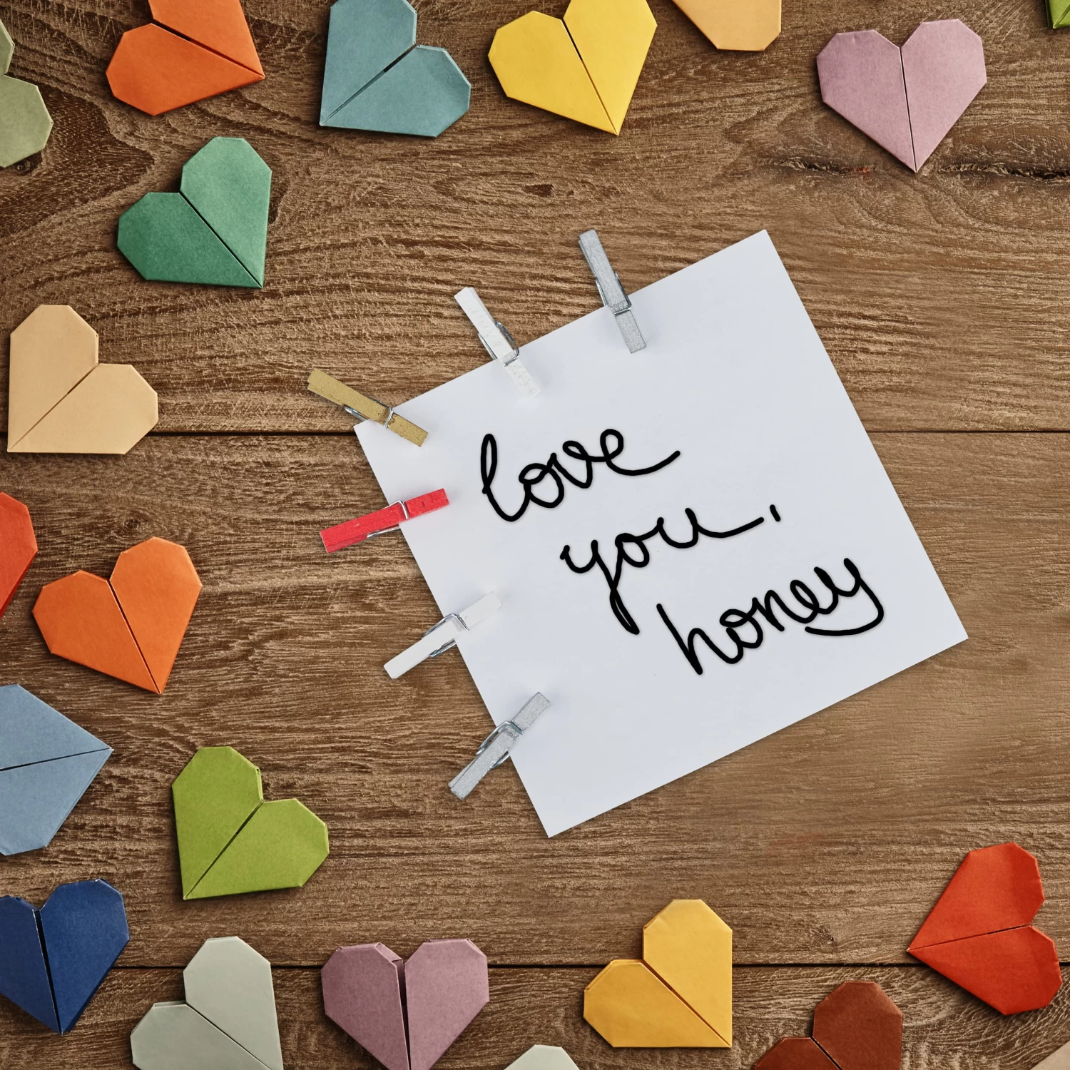 144x Miniholzklammern In Gold – Bild 3