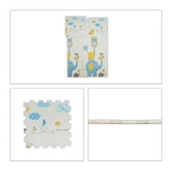 16tlg. Puzzlematte "Waldtiere & Zootiere" In Mehrfarbig - (B)175 X (T)120 Cm