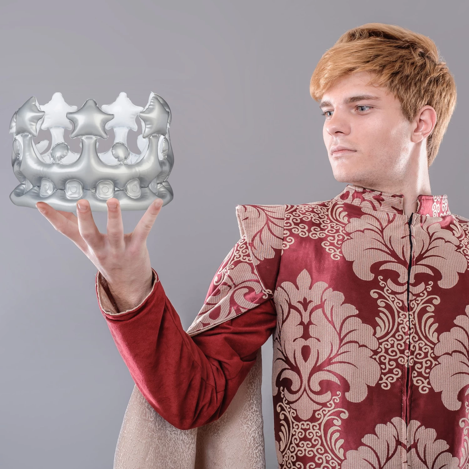 1x Aufblas-Krone In Silber – Bild 5