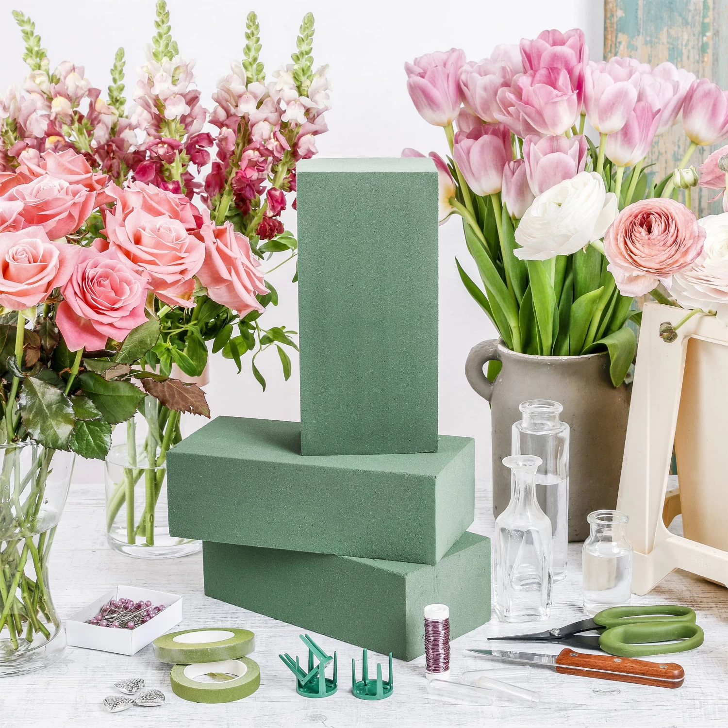 24x Steckschaum In Grün - (B)20 X (H)7,5 X (T)10 Cm – Bild 2