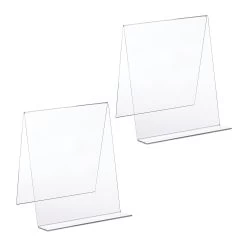 2x Buchaufsteller In Transparent - (B)20 X (H)24 X (T)20 Cm