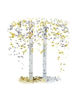 2x Partypopper In Gold/ Silber