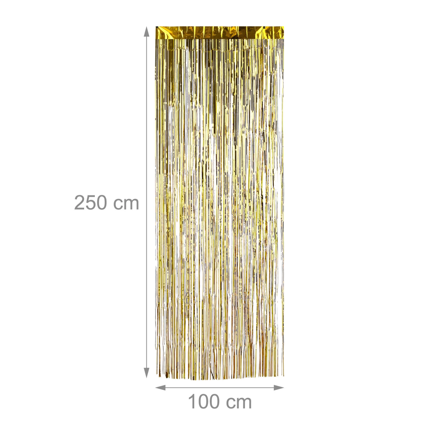 2x Partyvorhang In Gold - (B)100 X (H)250 Cm – Bild 4