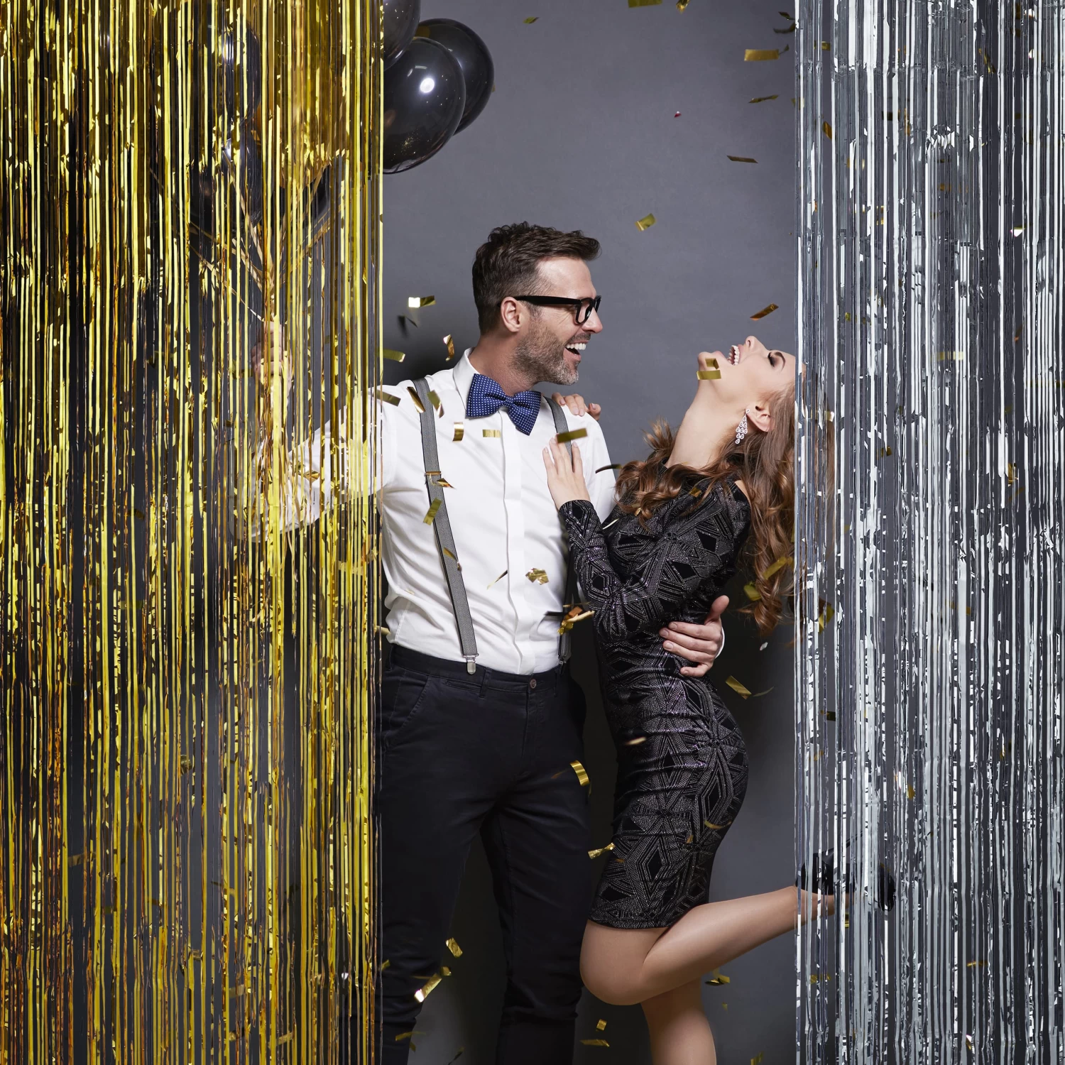 2x Partyvorhang In Gold - (B)100 X (H)250 Cm – Bild 5