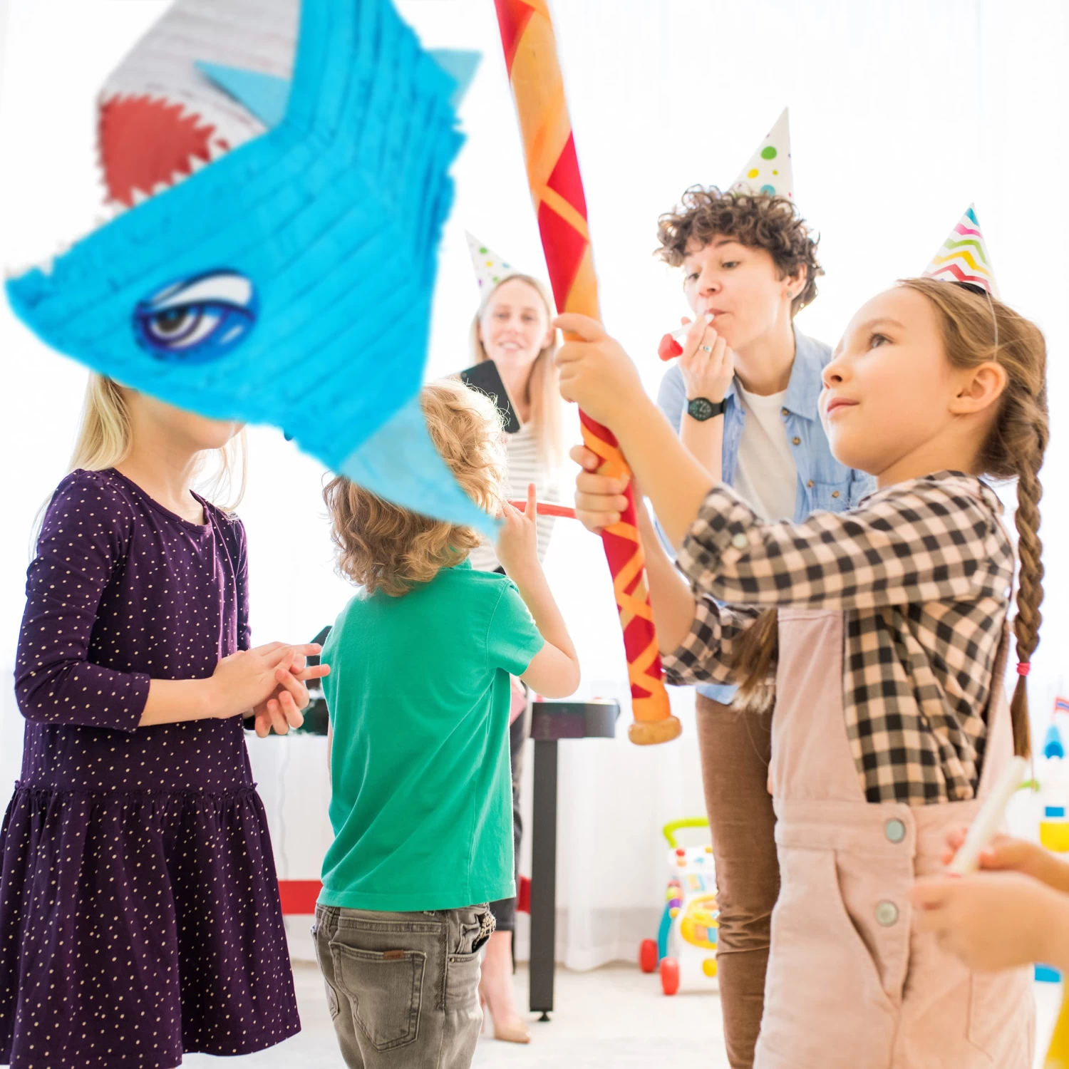 2x Pinata "Hai" In Blau/ Weiß – Bild 3