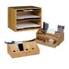 3tlg. Schreibtischorganizer-Set In Natur