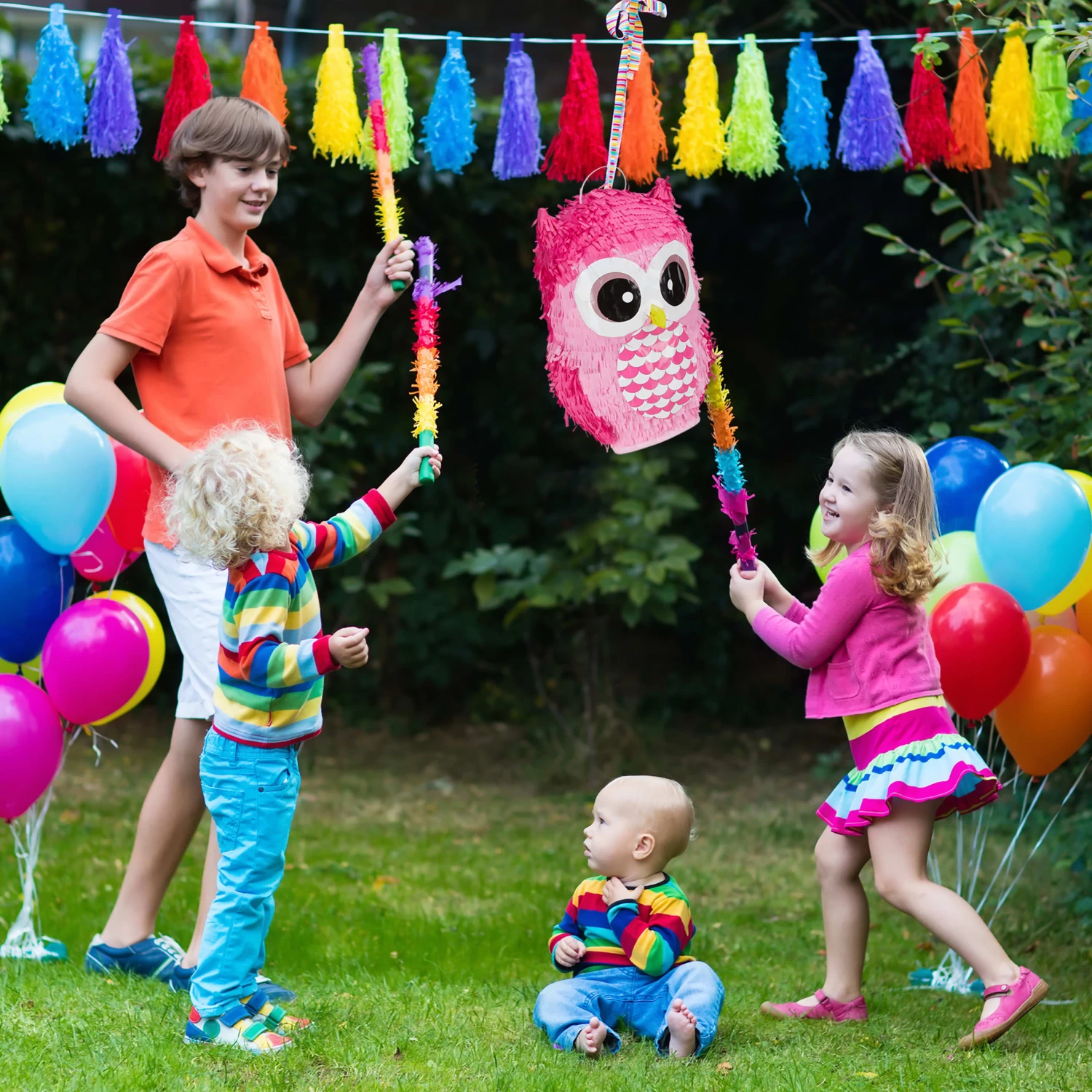 4 X Pinata Eule In Pink – Bild 2