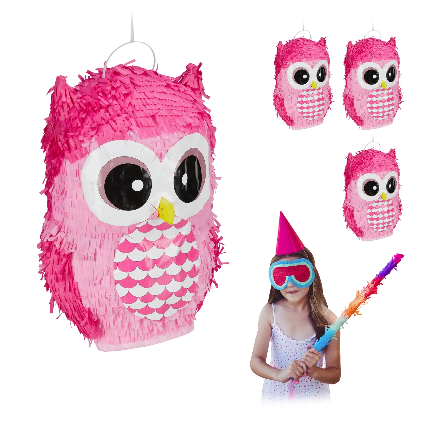 4 X Pinata Eule In Pink – Bild 8