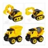 4tlg. Kinderbaustellenfahrzeuge Set In Gelb