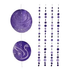 4x Capiz-Girlande In Lila - (H)180 Cm