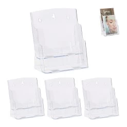4x Prospekthalter In Transparent - DIN A4
