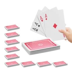 540x Jumbo-Pokerkarten In Bunt - (B)13 X (H)18 Cm