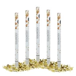 5x Partypopper In Gold