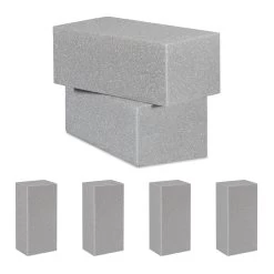 6x Steckschaum In Grau - (B)20 X (H)7,5 X (T)10 Cm