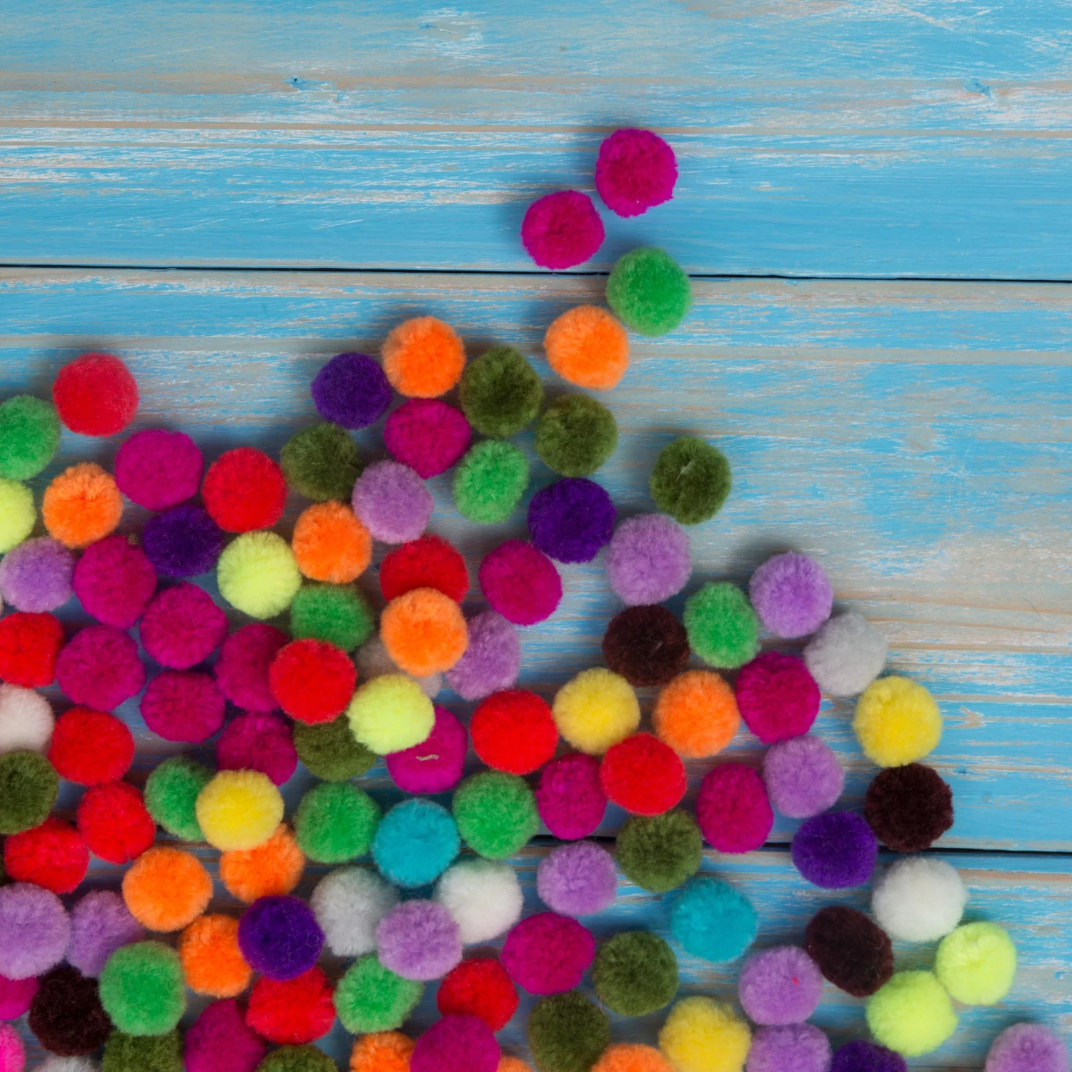 800x Pompons In Bunt - Ă 2 Cm â Bild 5