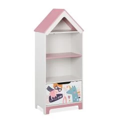 Kinderregal "Heldin" In Weiß/ Rosa - (B)51 X (H)116 X (T)30 Cm