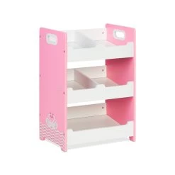 Kinderregal "Schwan" In Weiß/ Rosa - (B)42,5 X (H)60 X (T)30 Cm