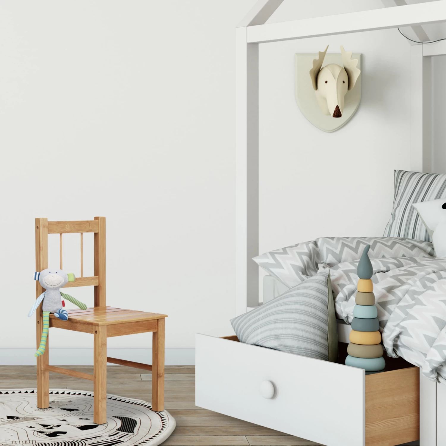 Kinderstuhl In Natur - (B)27 X (H)57 X (T)29 Cm – Bild 2