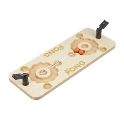 Mini Beer Pong In Natur/Rot