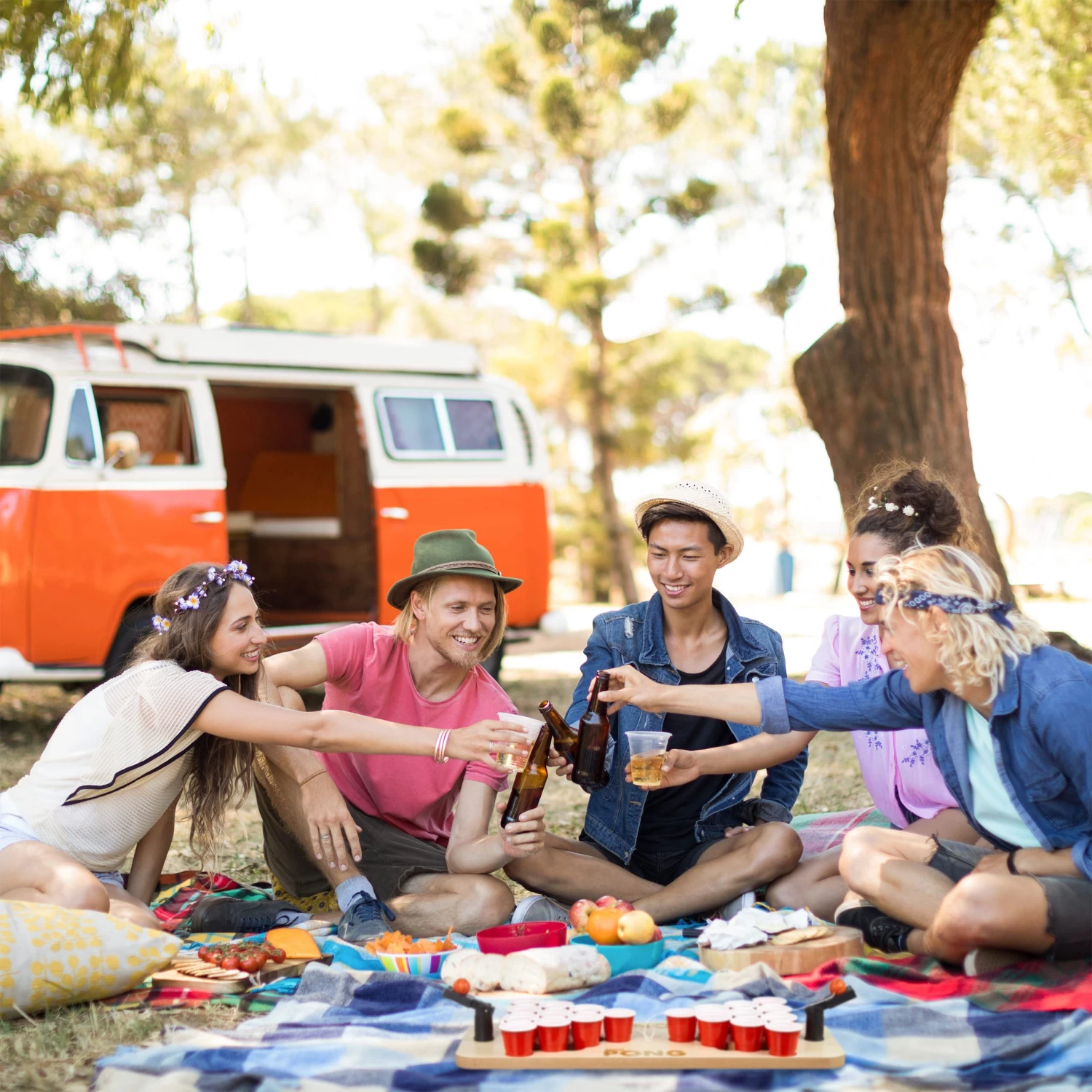 Mini Beer Pong In Natur/Rot â Bild 5