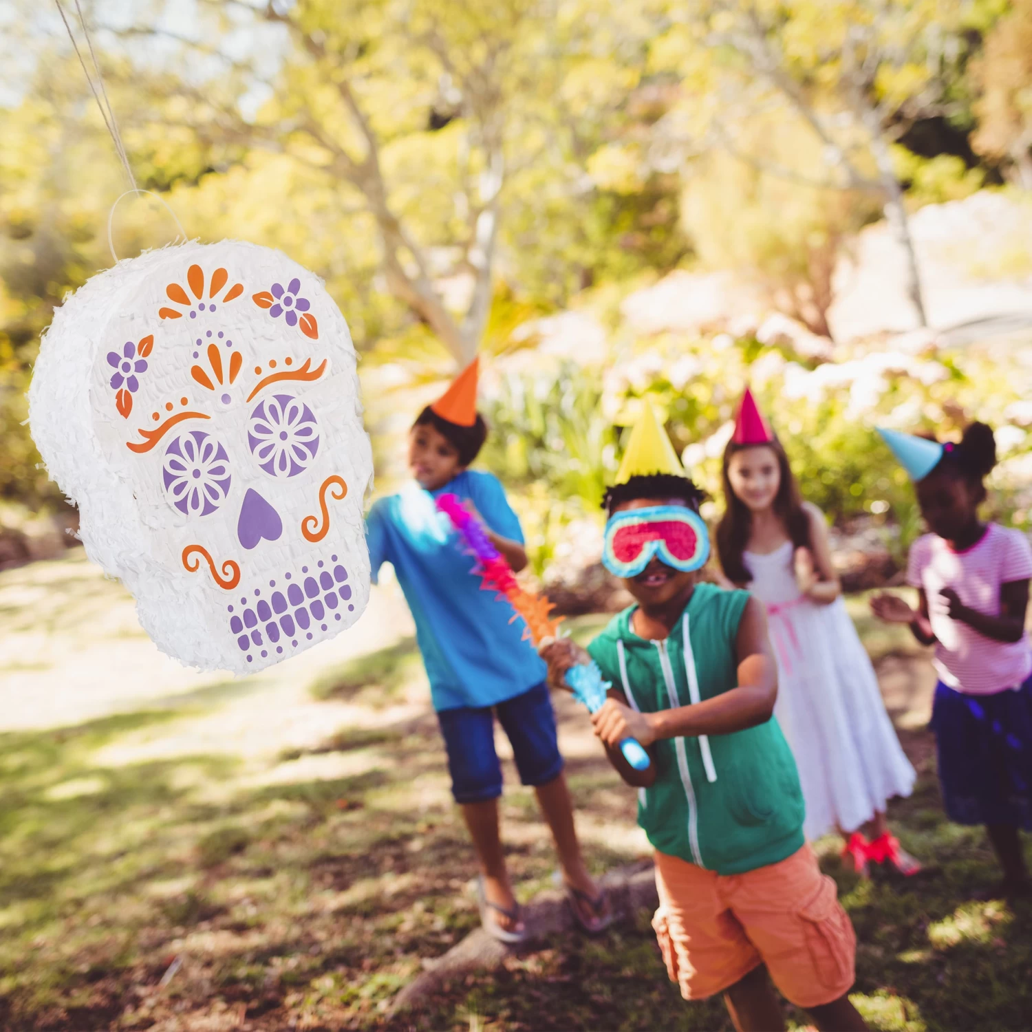 Pinata Totenkopf In Weiß – Bild 3