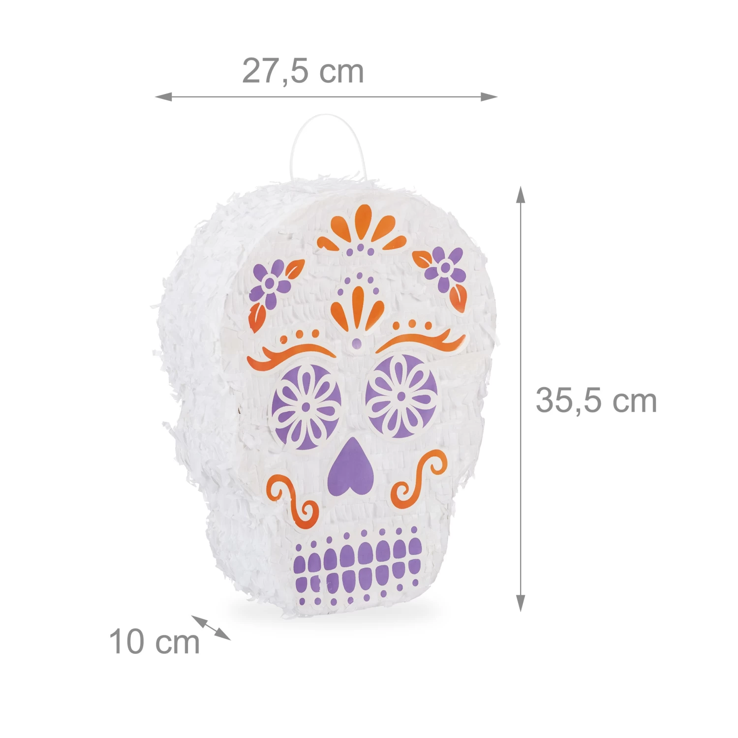 Pinata Totenkopf In Weiß – Bild 4