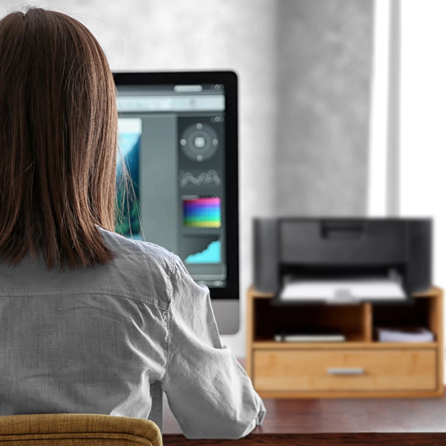 Schreibtisch Organizer In Natur - (B)40 X (H)22 X (T)31 Cm – Bild 3