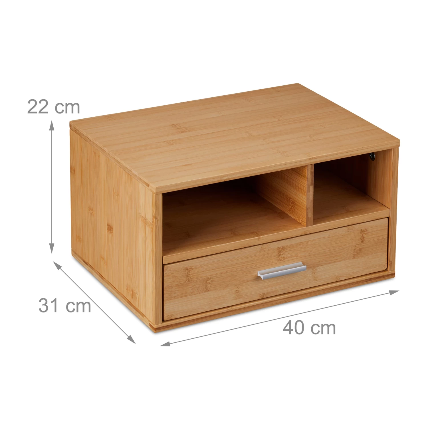 Schreibtisch Organizer In Natur - (B)40 X (H)22 X (T)31 Cm – Bild 4