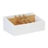 Schreibtisch Organizer In Weiß/ Natur - (B)30 X (H)12 X (T)18,5 Cm