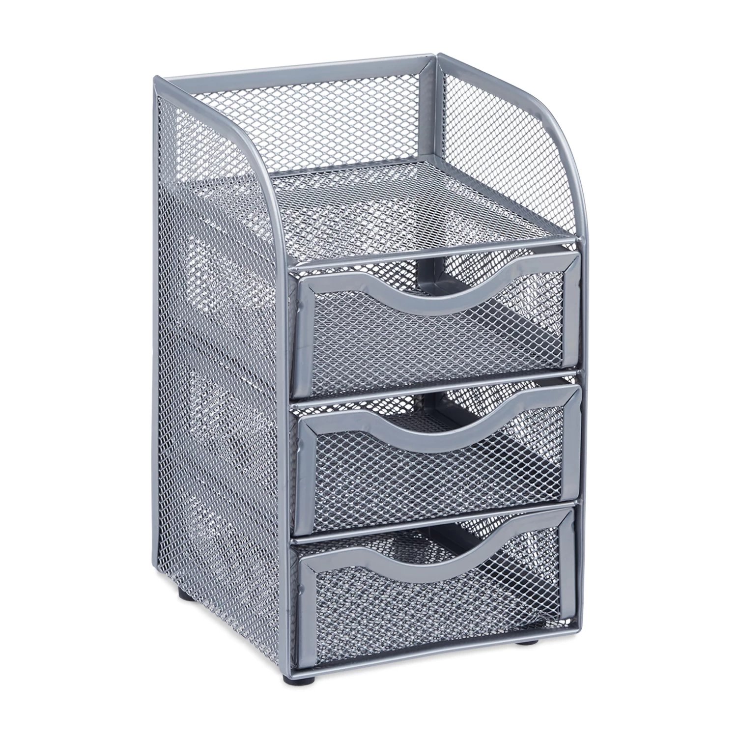 Schreibtischorganizer In Silber - (B)12,5 X (H)21 X (T)13 Cm