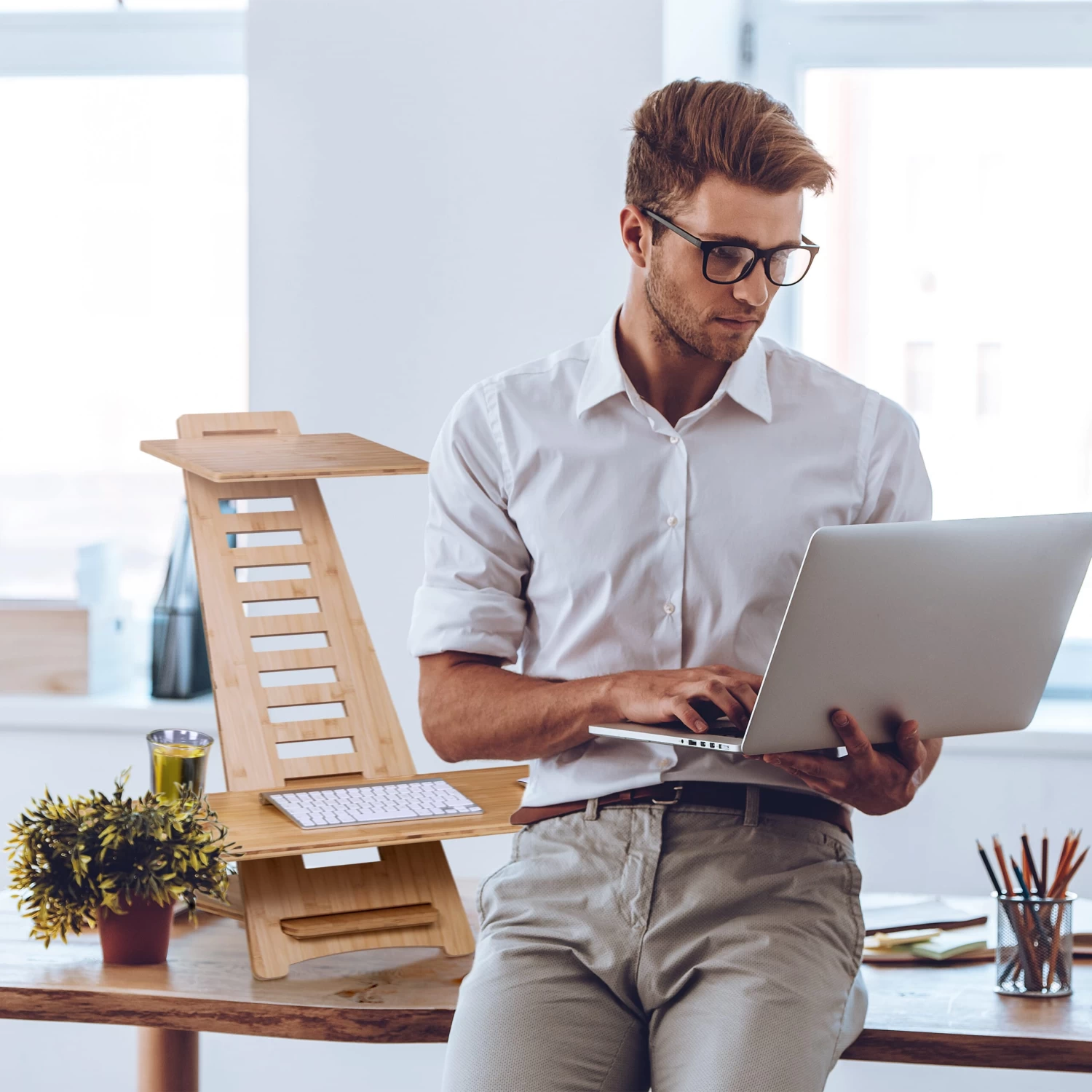 Stehpult Aufsatz In Natur - (B)80 X (H)77,5 X (T)57 Cm – Bild 3